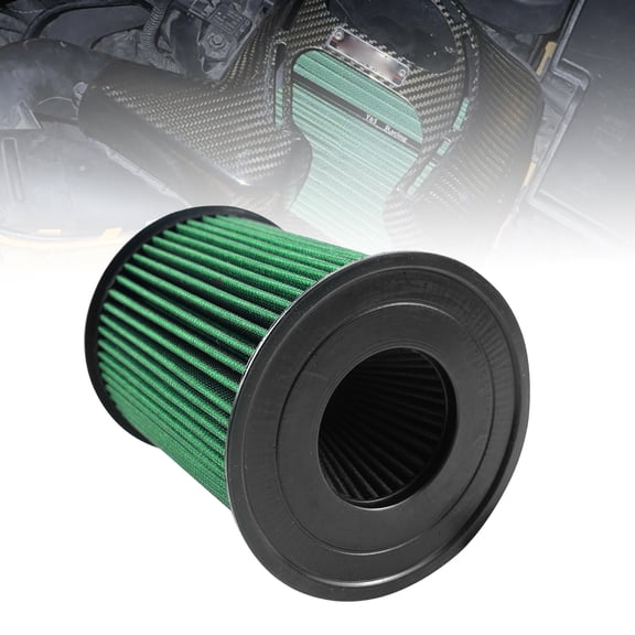 RULLINE High Performance Air Intake Filter Compatible with 2009–2018 Ford Focus / ST / RS Washable & Reusable Dry Air Filter Green High-Flow Engine Air Filter