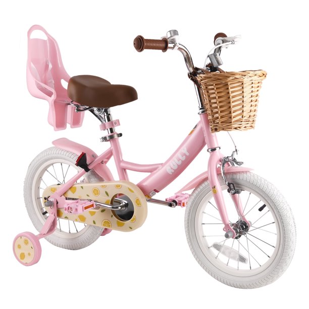 RULLY Lemon Kids Bike 16 Inch for Preschool Classrooms, Pink