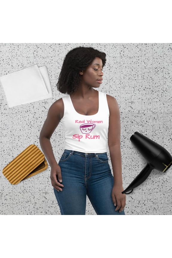 RUM/ALCOHOL THEMED - All The Single (And Married) Ladies! Rum Crop Top