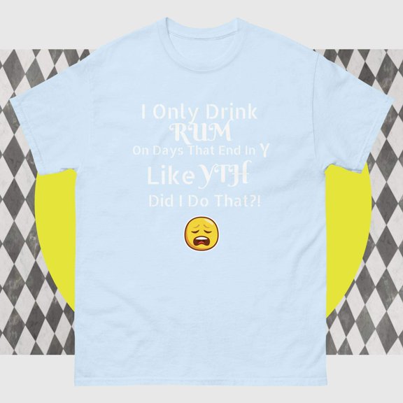 RUM/ALCOHOL THEMED - LOL! Fun Men's Classic Tee Shirt/T-Shirt