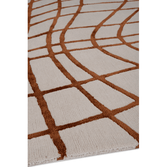 RUMAISA RUGS Aesthetic Area Rugs, Red Stripes Wool & Silk Carpet Carpet for Living Room, Indoor Area Rug, Non Slip, Rug for Bedroom Dining Room (Size: 2' 3" X 10' ft)