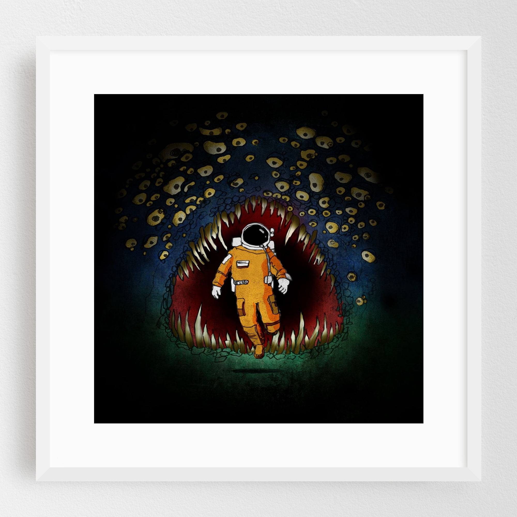 RUN! ASTRONAUT ESCAPING AN ALIEN illustration - Digital Art Astronaut ...