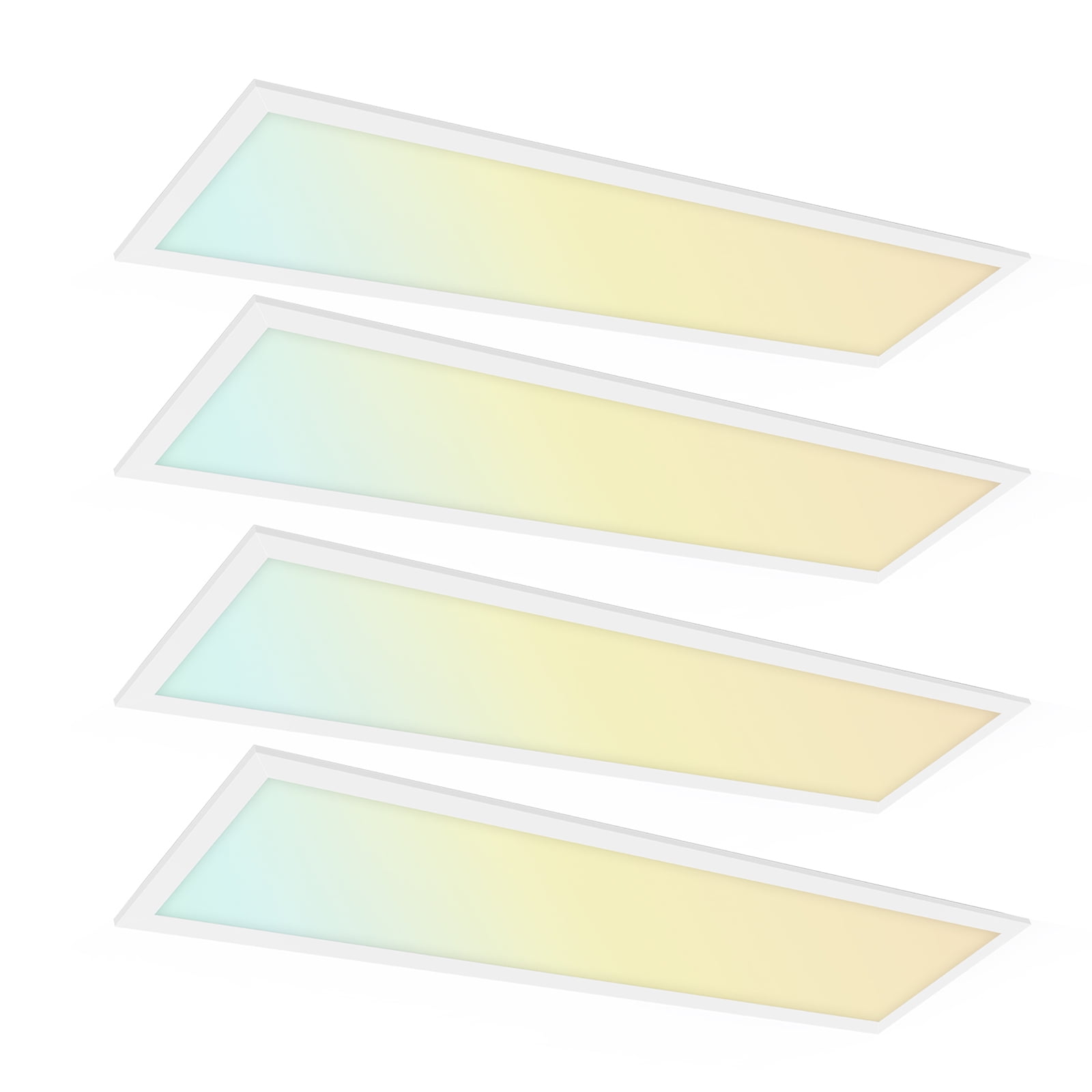 White Aluminum Dimmable LED Flat Panel Light 1x4 FT