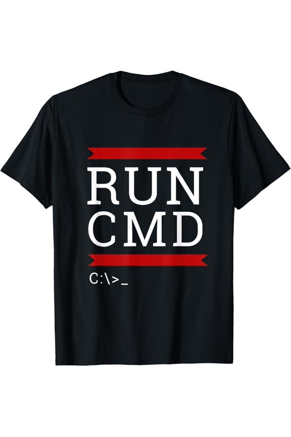RUN CMD Tshirt- Funny Software Programmer Coder shirt T-Shirt