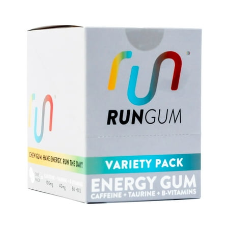 RUN GUM Variety Pack Energy Gum 24 Pieces
