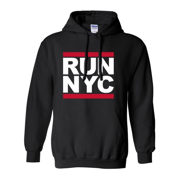 RUN NYC Hooded Sweatshirt in Black