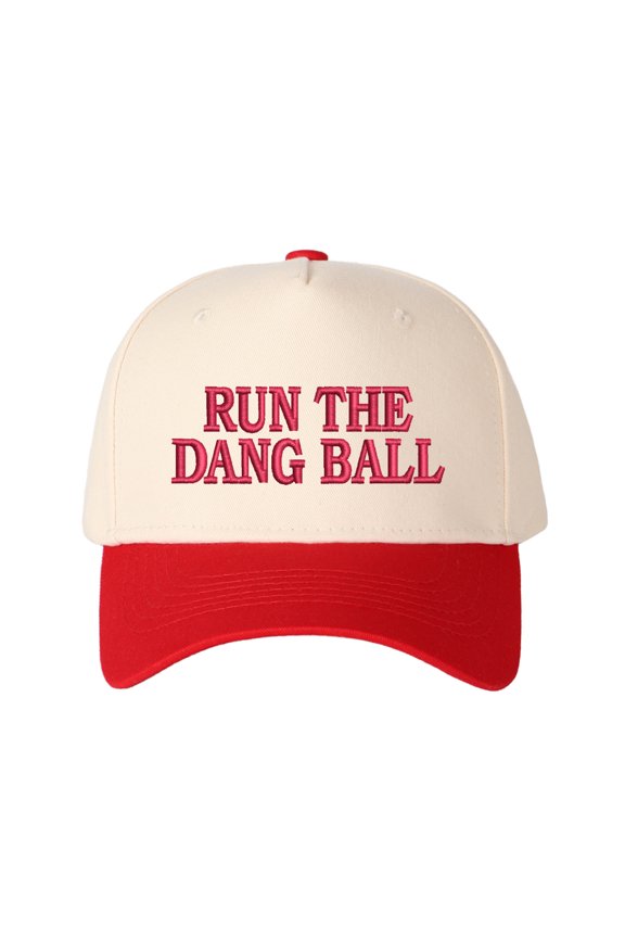 RUN THE DANG BALL Embroidered Patchwork Trucker Cap | Adjustable Unisex Snapback, Hustle Essential