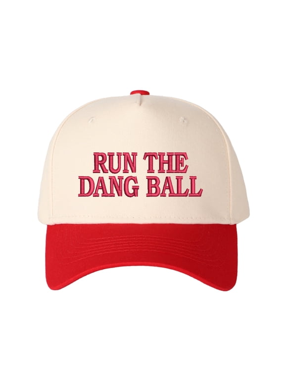 RUN THE DANG BALL Embroidered Patchwork Trucker Cap | Adjustable Unisex Snapback, Hustle Essential