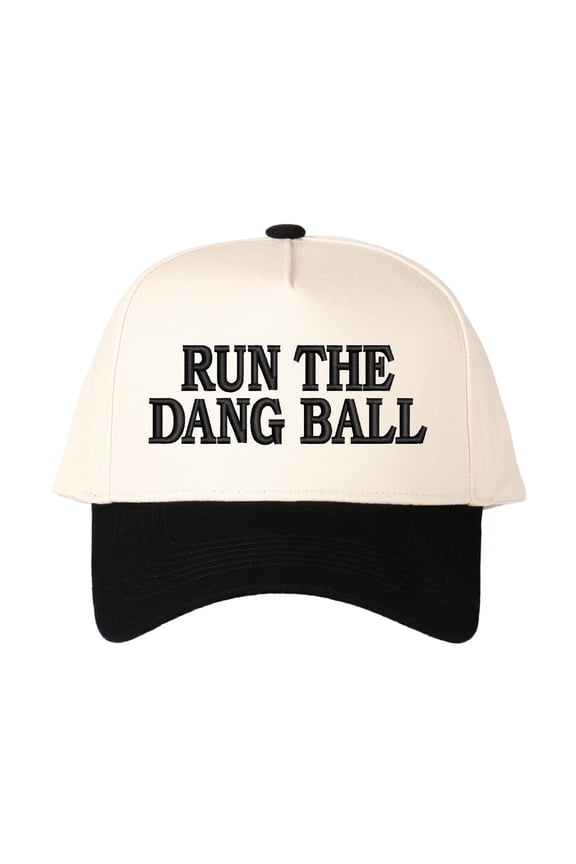 RUN THE DANG BALL Embroidered Patchwork Trucker Cap | Adjustable Unisex Snapback, Hustle Essential