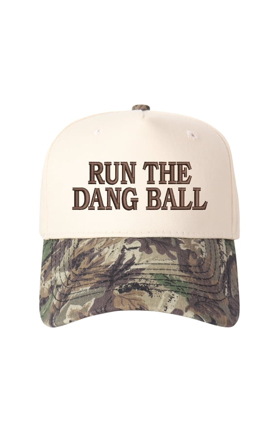 RUN THE DANG BALL Embroidered Patchwork Trucker Cap | Adjustable Unisex Snapback, Hustle Essential