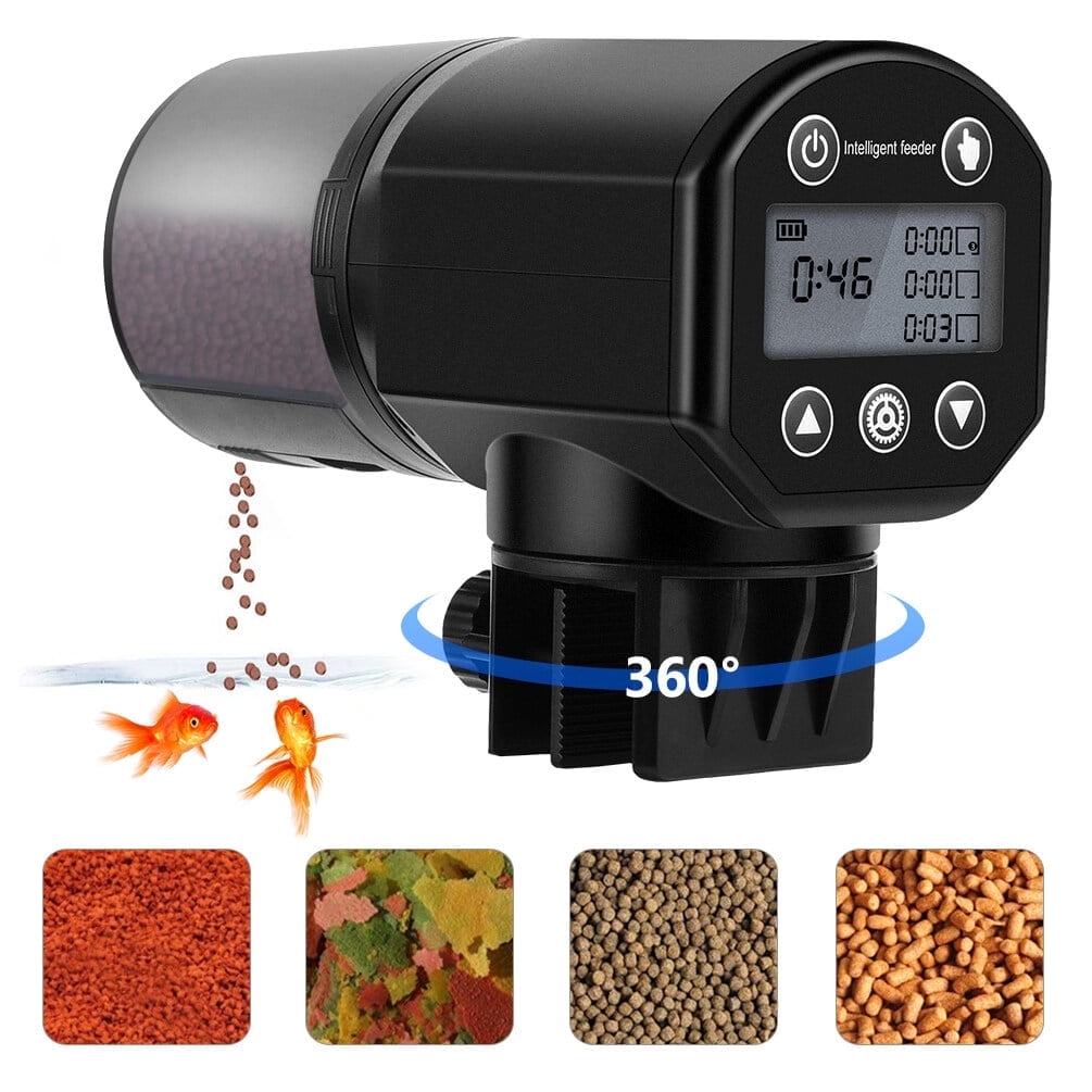 PETACC RUNACC Fish Feeder 200ml Capacity Rechargeable Timer Automatic Feeder for Aquarium, Fish Tank