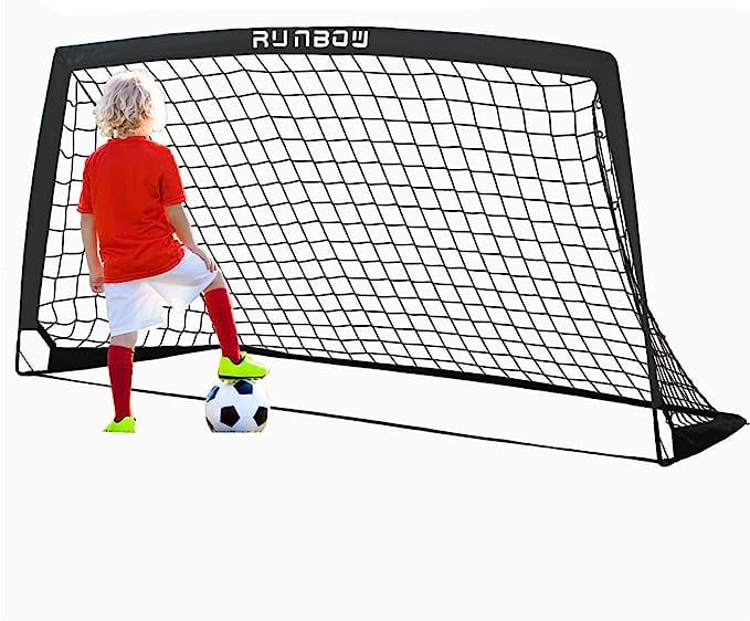 RUNBOW 6x4 ft Portable Kids Soccer Goal for Backyard Practice Soccer