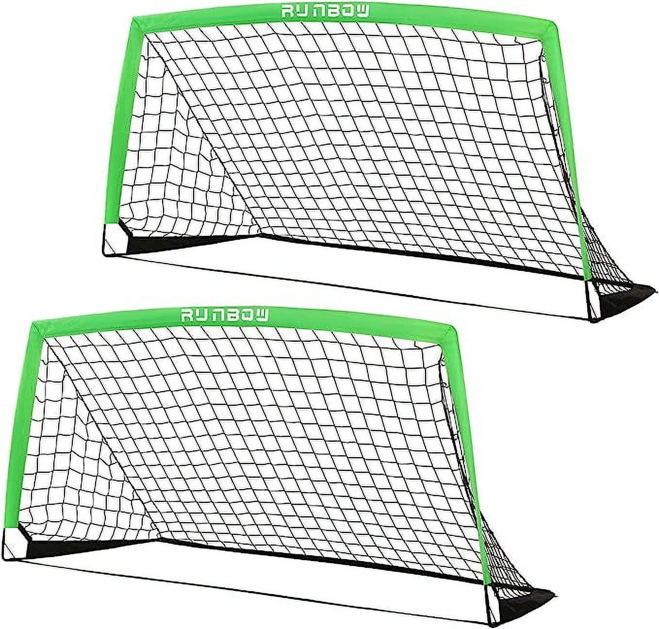 RUNBOW 6フィート6インチ x 3フィート3インチ ポータブル子供用サッカーゴール 裏庭練習用サッカーネット用 キャリーバッグ付き 1パック ( RUNBOW 6フィート6インチ x 3フィート3インチ ポータブル子供用
