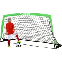 RUNBOW 6x4ft Portable Kids Soccer Goal for Backyard Goals Foldable Soccer Net with Carry Bag