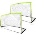 thumbnail image 1 of RUNBOW 9x5 ft Portable Kids Soccer Goal for Backyard Adult Junior Large Practice Soccer Net with Carry Bag (Light Yellow, 9x5FT, 2 Pack), 1 of 7