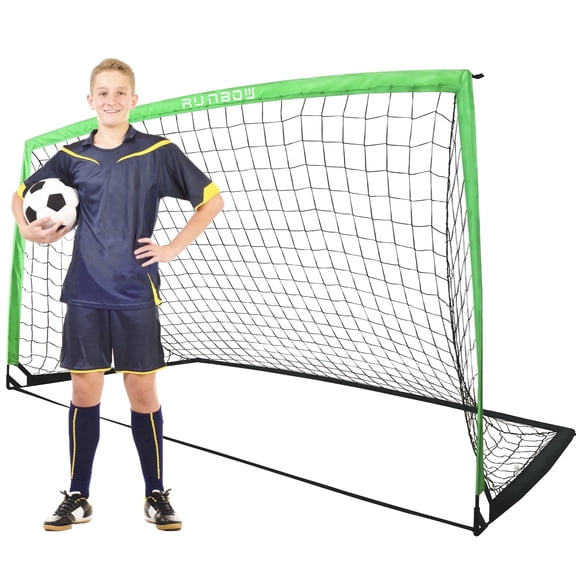 RUNBOW 9x5 ft Portable Kids Soccer Goal for Backyard Goals Adult Junior Soccer Net with Carry Bag