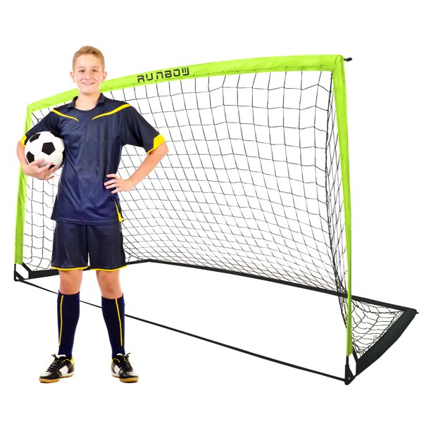 RUNBOW 9x5 ft Portable Kids Soccer Goal for Backyard Goals Adult Junior