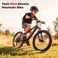 thumbnail image 1 of RUNDEER 20'' Electric Bike for Age 6-13, Kids Ebike, 250W, 48V/20Ah, 20MPH, 32 Miles Range, 2849 by TÜV Certificated, Black, 1 of 9