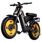 RUNDEER Electric Bike for Adults , 20" Fat Tire All Terrain Ebike, 80 Miles Electric Dirt Bike, 200N m Torque Electric Motorcycle with Dual Suspension, UL Certified,