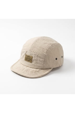 Off White Short Brim 5 Panel Cap Quick Dry Breathable Casual Outdoor Camping Hat for Men Women