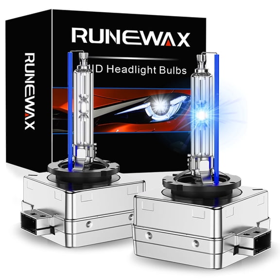 RUNEWAX D3S Xenon Bulbs for Land Rover Range Rover Evoque Sport HID Headlights 2010 2011 2012 2013 2014 2015 2016 2017 2018 2019, 35W 8000K Cool White Replacement OEM LR009163 D3SC1 Lights, 2-Pack