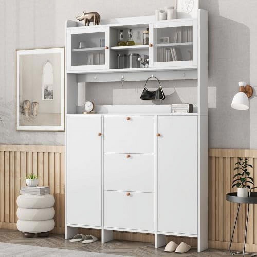 NLIBOOMLife Entryway Hall Tree with Shoe Cubbies Entryway Bench 60