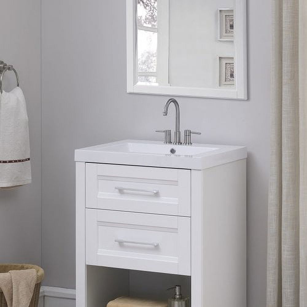 RUNFINE Group RF110012W Bathroom 24 Inch Vanity with cultured marble ...