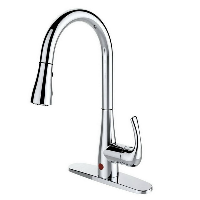 RUNFINE Single-Handle Pull-Down Sprayer With Hands-Free Kitchen Faucet Chrome