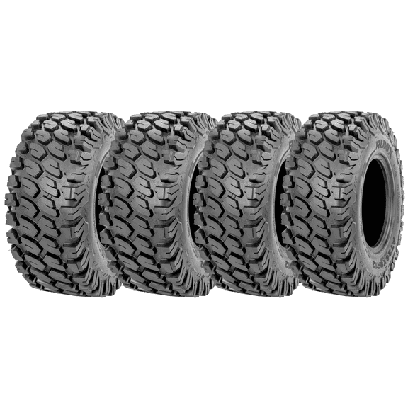 RUNIX ATV UTV Radial Tires, RUNIX TerraVance, 25X8R12 Front, 25X10R12 Rare, Set of 4, Radial Tire, All Terrain, 6PR, Tubeless