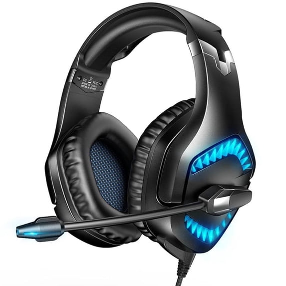 RUNMUS Gaming Headset with 7.1 Surround Sound, PS4 Headset with Mic & LED Light, Noise Canceling Xbox One Headset, Compatible with PS4, PS5, Xbox One, PC Laptop, Mac