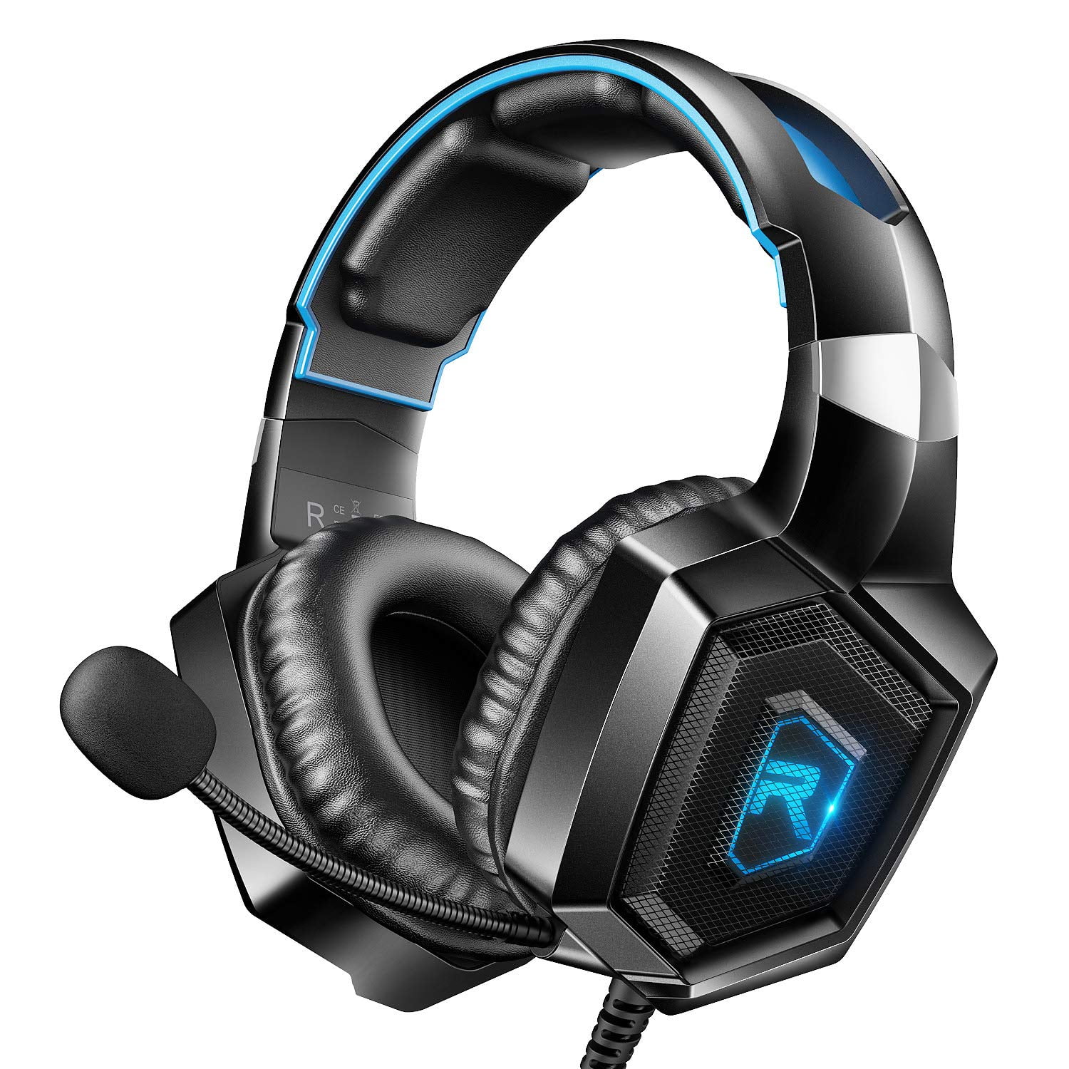 Ændringer fra killing gennemførlig RUNMUS K8 Gaming Headset for Xbox One, PS4 Headset with Surround Sound,  Over-Ear Headphones with Noise Canceling Mic & RGB Light, Compatible with  Nintendo Switch Mac - Walmart.com