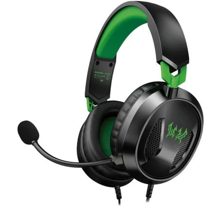 RUNMUS Over-Ear Gaming Headset with 40mm Speakers, Green