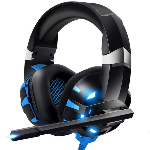 RUNMUS Stereo Gaming Headset Xbox One, Gaming Headset with Noise Canceling Mic & LED Light for PC, PS4, Xbox One Controller