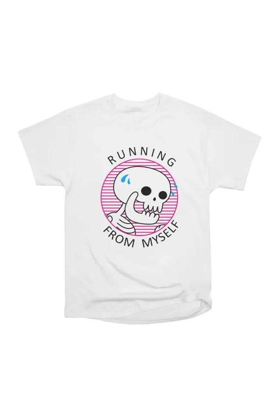 RUNNING FROM MYSELF T-Shirt Tee Gift For Him Merch For Her Apparel For Friend