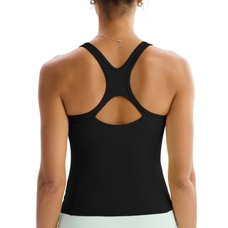 RUNNING GIRL Women’s Workout Tank Top Longline Racerback Open Back Sleeveless Athletic Top for Yoga Gym Fitness