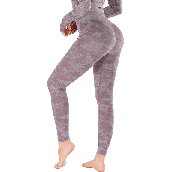 RUNNING GIRL Women's Camo Leggings Seamless High Waisted Workout Yoga Pants XL