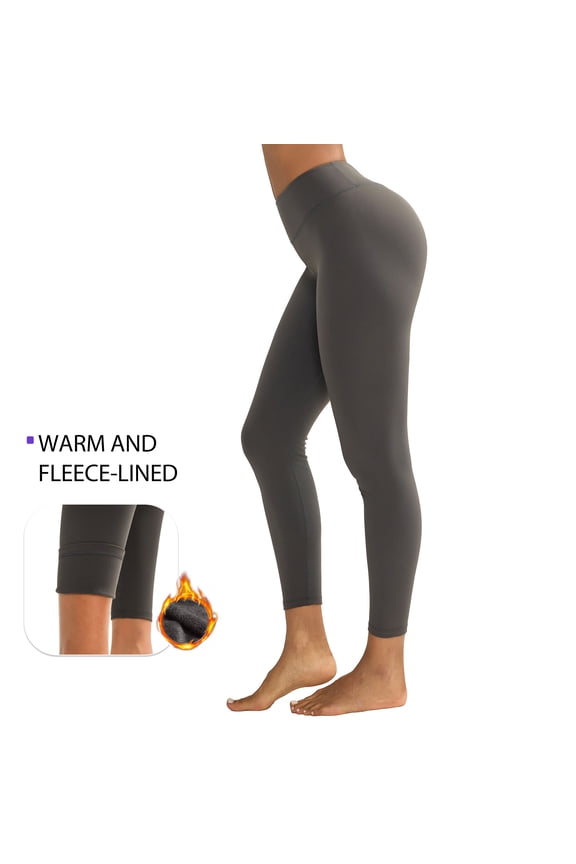 Women's Fleece Lined Leggings High Waisted Tummy Control Yoga Pants Warm Thermal Workout Leggings Soft Stretch Winter Athletic Tights
