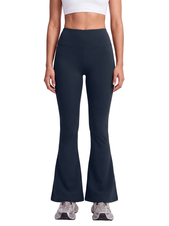 Women’s High Waisted Flare Leggings Tummy Control Yoga Pants Stretch Workout Pants for Gym Pilates and Everyday Wear