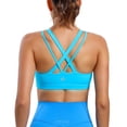 thumbnail image 1 of RUNNING GIRL Women’s Medium Support Sports Bra Crisscross Back, Removable Pads Wireless Yoga Bra, Breathable Workout Gym Top, 1 of 7