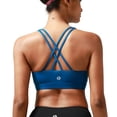 thumbnail image 1 of RUNNING GIRL Women’s Medium Support Sports Bra Cross Back Workout Bra with Removable Pads, 1 of 5