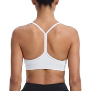 RUNNING GIRL Womens Padded Y-Back Sports Bra Low Impact Spaghetti Strap for Yoga Workout Top