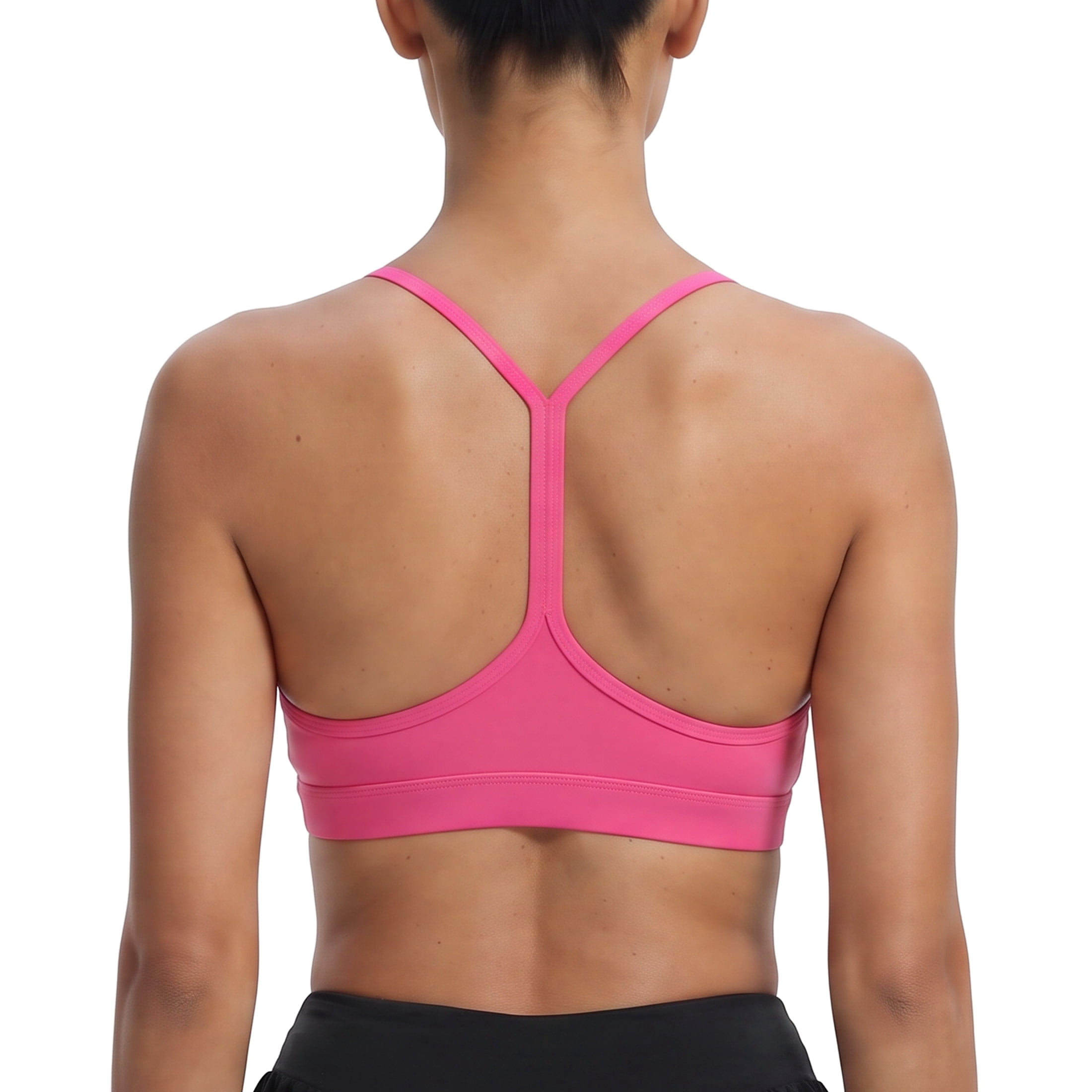 RUNNING GIRL Women's Padded Y-Back Sports Bra Low Impact Spaghetti Strap for Yoga Workout Top — $19.46 (15% off)