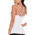 thumbnail image 1 of RUNNING GIRL Women's Spaghetti Strap Workout Tank Tops with Built in Bra Sports Camisole Compression Long Length, 1 of 7