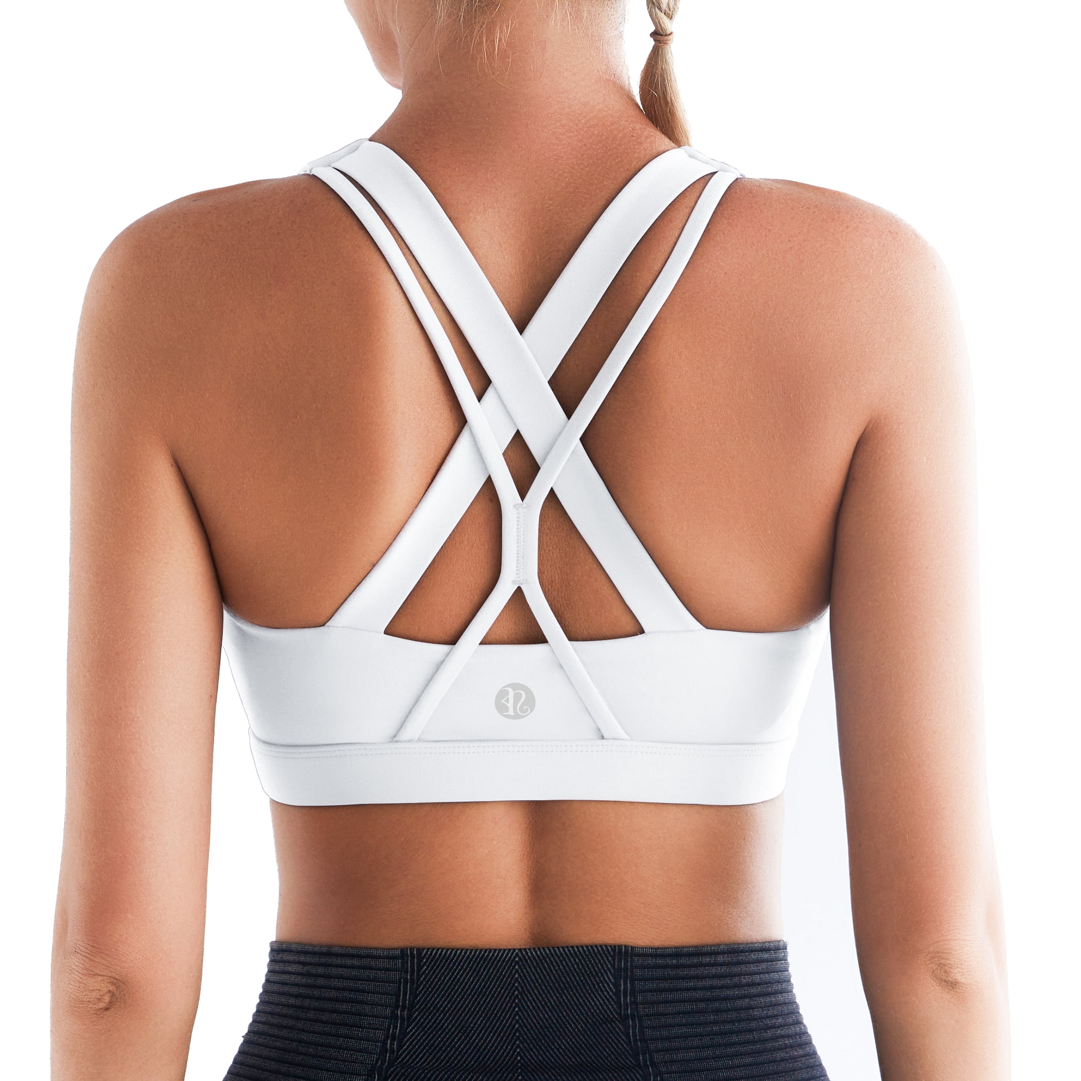 RUNNING GIRL Sports Bras for Women,Padded Strappy Sports Bras Criss-Cross Back Medium Support Sports… — $19.99 (17% off)