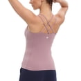 thumbnail image 1 of RUNNING GIRL Yoga Tank Tops for Women Built in Shelf Bra Strappy Back Activewear Workout Compression Tops, 1 of 7
