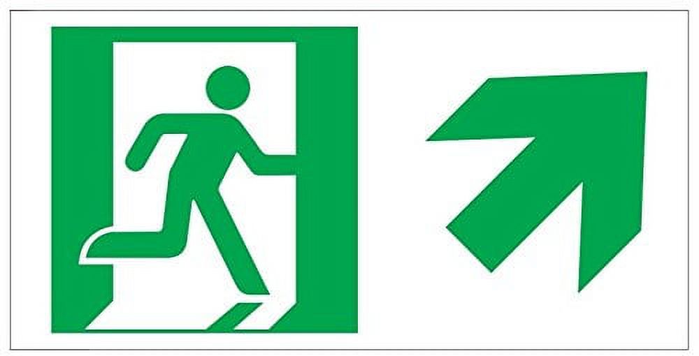 Exit Sign Rough In RUNNING MAN UP RIGHT EXIT SIGN -Glow-In-The-Dark High Intensity ...