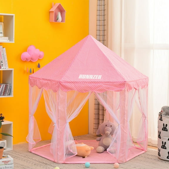 RUNNZER Tent for Kids Tent Princess Toys Toddler Play Tent Playhouse Castle