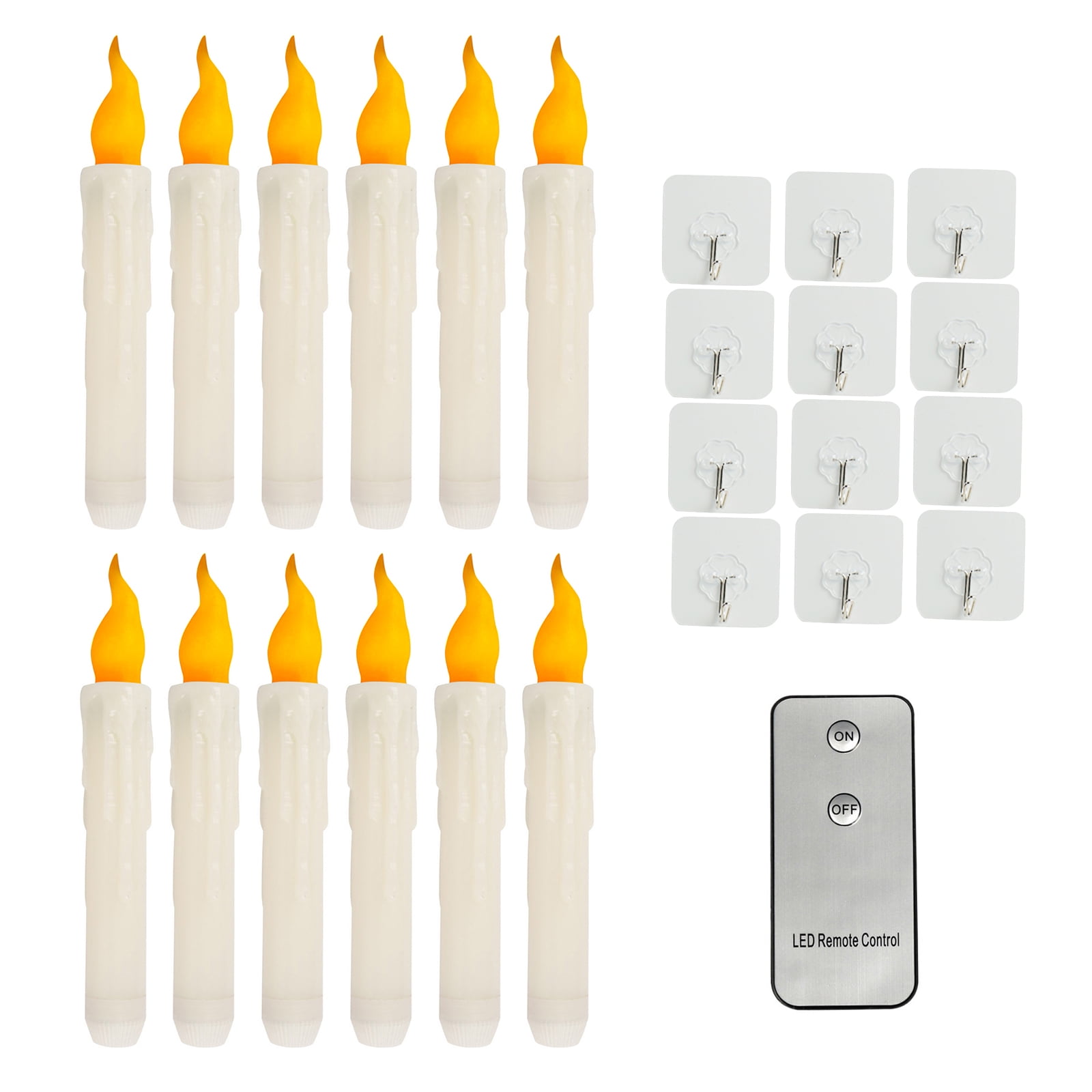 RUNOLIG 12pcs Flameless Handheld Candles Floating With Remote Control