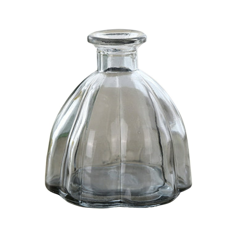 RUNOLIG Empty Clear Glass Diffuser Bottle,2pcs DIY Aromatherapy Diffuser  Vase Fragrance Craft Decor 