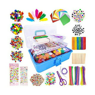 DANDELIONSKY 1000+ Pieces Giftable Craft Box for Kids DIY Craft Art Supply  Set Kids Arts and Crafts Supplies Set Include